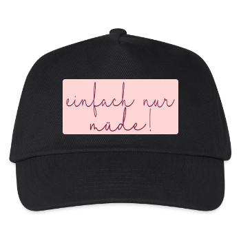 MÜDE MAMA - MUTTERTAG - Kinder Basecap - Schwarz - Vorne