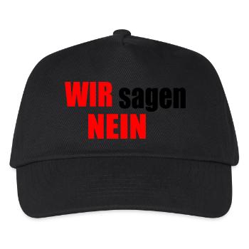 Wir sagen nein - Kinder Basecap - Schwarz - Vorne