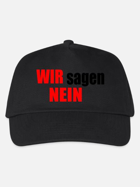 Wir sagen nein - Kinder Basecap - Schwarz
