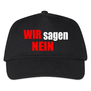 Wir sagen nein - Kinder Basecap - Schwarz - Vorne