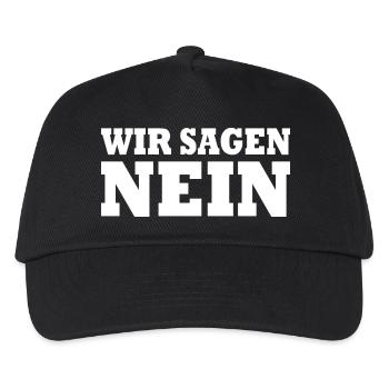 Wir sagen nein - Kinder Basecap - Schwarz - Vorne