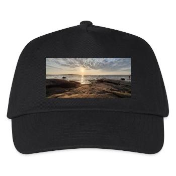 view - Kids’ Baseball Cap - black - Front