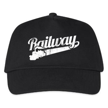 Love of railways - Kids’ Baseball Cap - black - Front