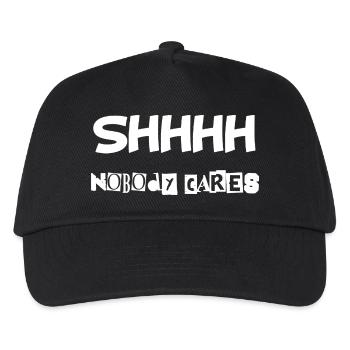 Shhhh nobody cares - Kids’ Baseball Cap - black - Front