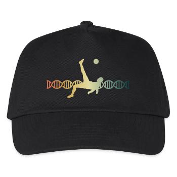 Fussball Fallrückzieher DNA DNS - Kinder Basecap - Schwarz - Vorne