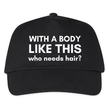 With a body like this who needs hair? Bald Head - Kids’ Baseball Cap - black - Front