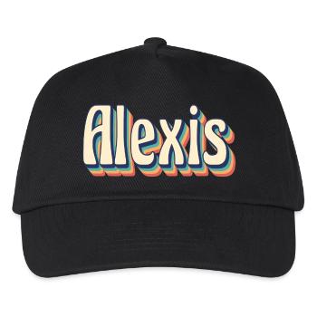 vintage retro Alexis t-shirt t-shirt gift idea - Kids’ Baseball Cap - black - Front