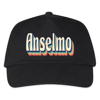 Vintage Anselmo Retro T-Shirt Gift T-Shirt - Kids’ Baseball Cap - black - Front