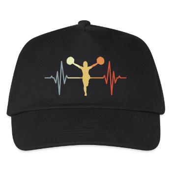 Vintage Cheerleader Pulsschlag - Kinder Basecap - Schwarz - Vorne