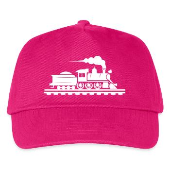 Railway Drawing - Kids’ Baseball Cap - fuchsia - Front