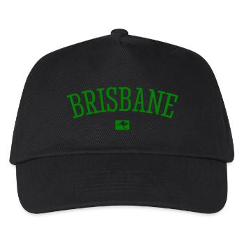 Brisbane Australia Down Under Kangaroo Koala - Kinder Basecap - Schwarz - Vorne