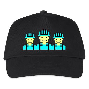 Ouvrier du bâtiment Pixel 02 - Casquette de baseball Enfant - noir - Devant