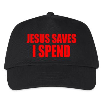 jesus saves i spend - Casquette de baseball Enfant - noir - Devant