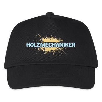 Job Holzmechaniker - Kinder Basecap - Schwarz - Vorne