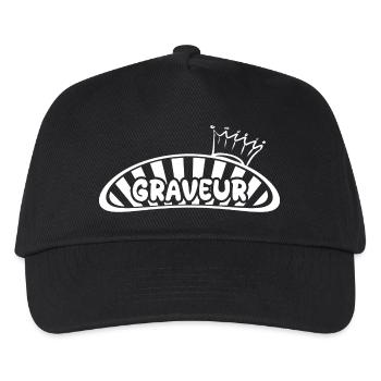 Cadeau pour graveur - Casquette de baseball Enfant - noir - Devant