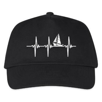 Herzschlag für elegante Segelboote und gutem Wind - Kinder Basecap - Schwarz - Vorne