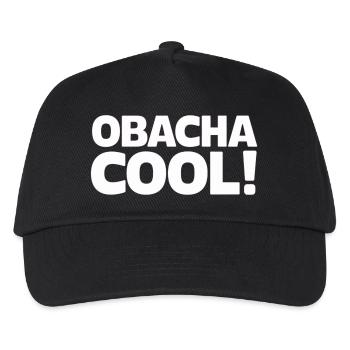 Obacha cool! Lustiger schwäbischer Spruch Geschenk - Kinder Basecap - Schwarz - Vorne