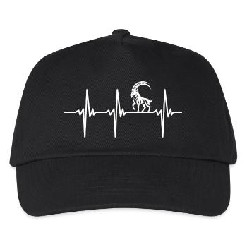 Heartbeat for Capricorns with huge horns - Kids’ Baseball Cap - black - Front