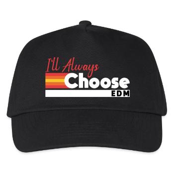 Ich werde mich immer für EDM-Retro-Vibes entscheiden - Kinder Basecap - Schwarz - Vorne