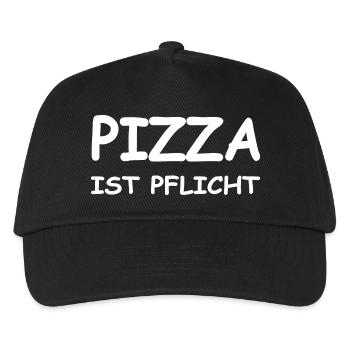Pizza - Kinder Basecap - Schwarz - Vorne