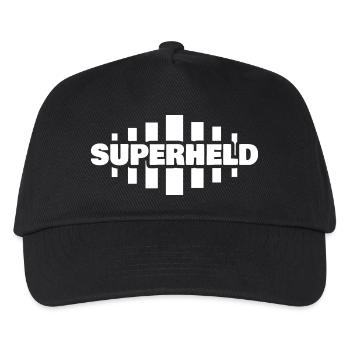 Geschenk für Superheld - Kinder Basecap - Schwarz - Vorne
