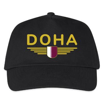 Doha Design – Stilvoll und Einzigartig - Kinder Basecap - Schwarz - Vorne