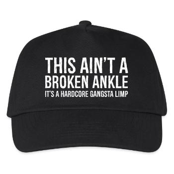 Funny Broken Ankle Injury - Kids’ Baseball Cap - black - Front