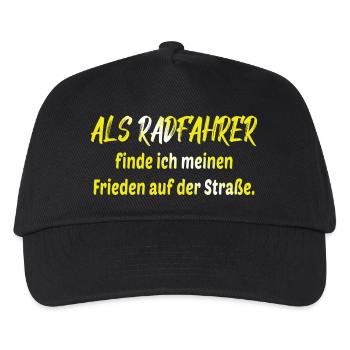 Fahrrad Fahrrad Fahrrad Fahrrad Biker Mountainbike - Kinder Basecap - Schwarz - Vorne