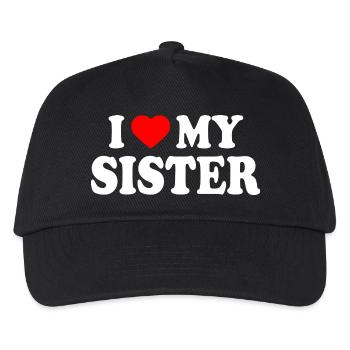 i love my sister - Kinder Basecap - Schwarz - Vorne