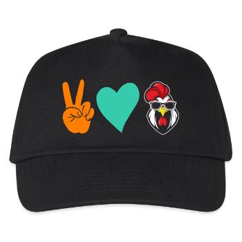 Chicken Rooster - Kids’ Baseball Cap - black - Front