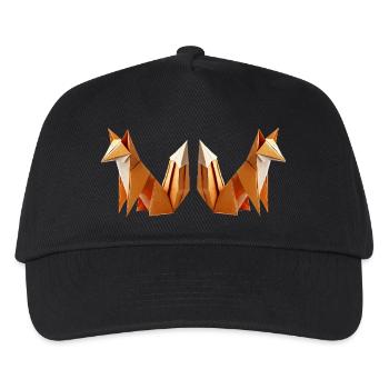 Fox Origami 2 - Kids’ Baseball Cap - black - Front