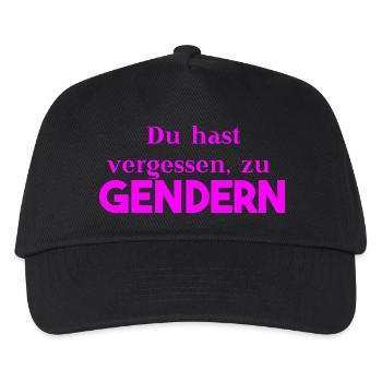 Du hast vergessen zu gendern Geschenkidee lustig - Kinder Basecap - Schwarz - Vorne