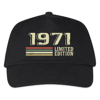 Jahrgang 1971 Geburtstag 1971 Jahrgang 1971 - Kinder Basecap - Schwarz - Vorne