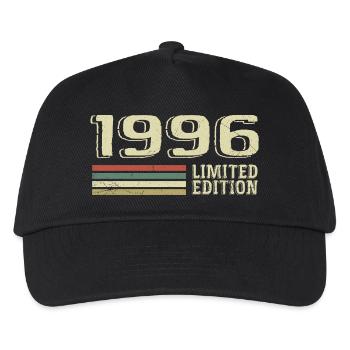 Jahrgang 1996 Geburtstag 1996 Jahrgang 1996 - Kinder Basecap - Schwarz - Vorne