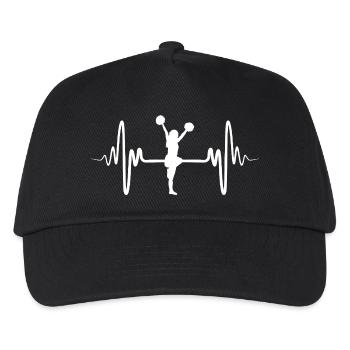 Lustiger Cheerleader - Kinder Basecap - Schwarz - Vorne