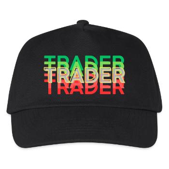 TRADER bunt - Kinder Basecap - Schwarz - Vorne