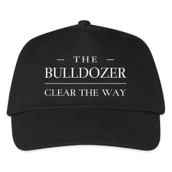 Machen Sie den Weg frei - Bulldozer  - Kinder Basecap - Schwarz - Vorne