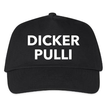Dicker Pulli Kontrast Typo - Kinder Basecap - Schwarz - Vorne