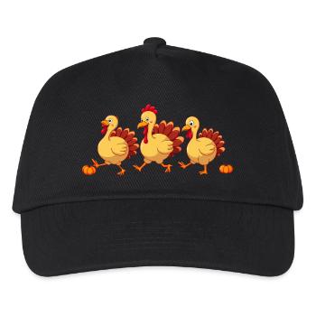 Thanksgiving Truthahn Baby - Kinder Basecap - Schwarz - Vorne