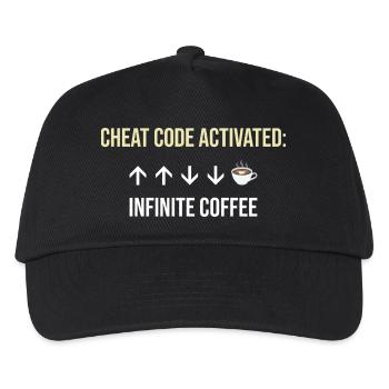 Infinite Coffee Active Cheat Code - Kids’ Baseball Cap - black - Front