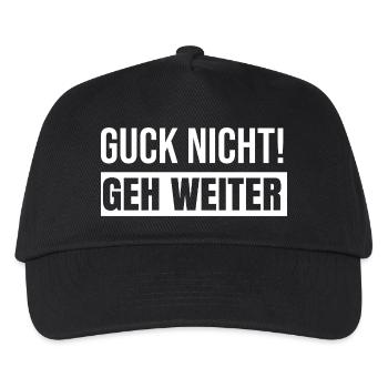 Guck nicht geh weiter - Kinder Basecap - Schwarz - Vorne