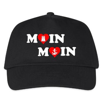 Moin Moin Heart pour Hambourg - Casquette de baseball Enfant - noir - Devant