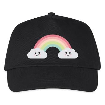 Rainbow clouds - Kids’ Baseball Cap - black - Front