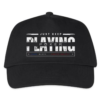 keep playing poker-blanc - Casquette de baseball Enfant - noir - Devant