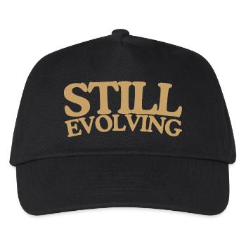 Still evolving growth retro saying design - Kids’ Baseball Cap - black - Front