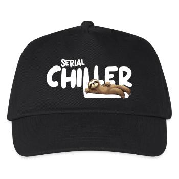 Sloth Serial Chiller – Funny Sloth Tee - Kids’ Baseball Cap - black - Front