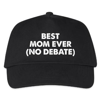 Best Mom Ever No Debate - Kids’ Baseball Cap - black - Front