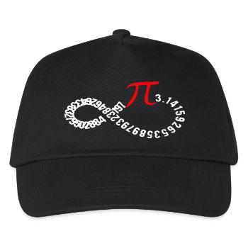 Unendliche Pi-Ziffern Ouroboros - Kinder Basecap - Schwarz - Vorne