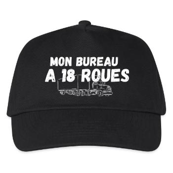 Mon Bureau A 18-Roues - Casquette de baseball Enfant - noir - Devant