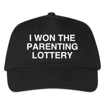 I Won the Parenting Lottery - Kids’ Baseball Cap - black - Front